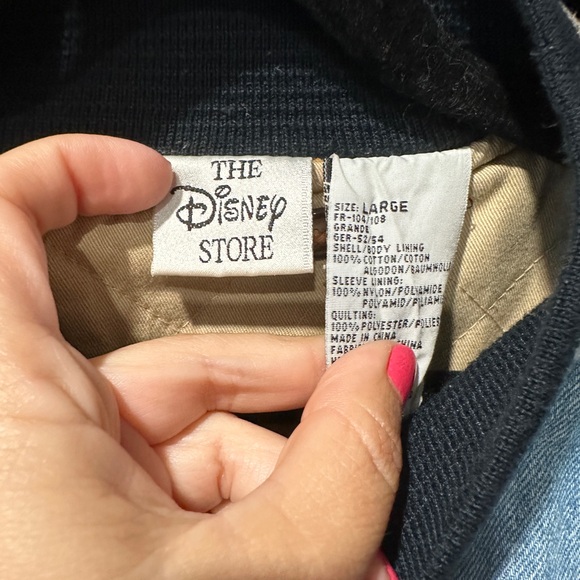Vintage Denim and Tan MICKEY/Disney Varsity Jacket - Picture 6 of 7